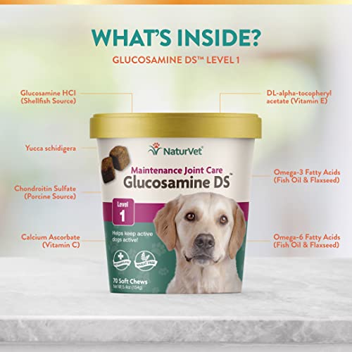 Naturvet Glucosamine Ds Level 1 Maintenance, Joint Care Support Supplement For Dogs And Cats, Soft Chews, Made In The Usa #TOP2