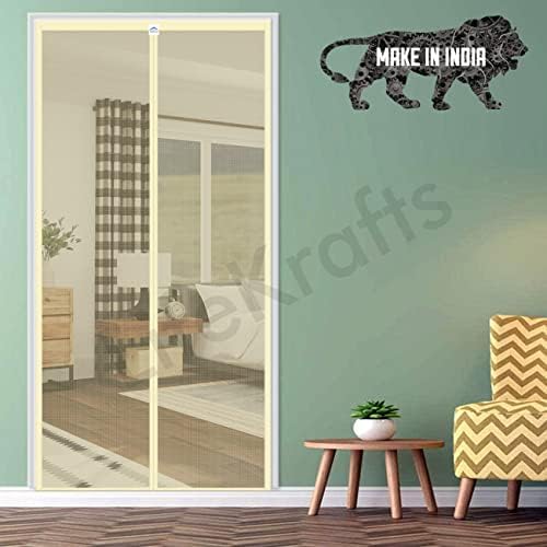 LifeKrafts Polyester Magnetic Mosquito Net for Door | Mosquito Curtain for All Door Types & Sizes | Auto-Closing Insect Screen to Keep Mosquito Out (210x75 cm, Beige) (B08JKP22XC) Amazon Price History, Amazon Price Tracker