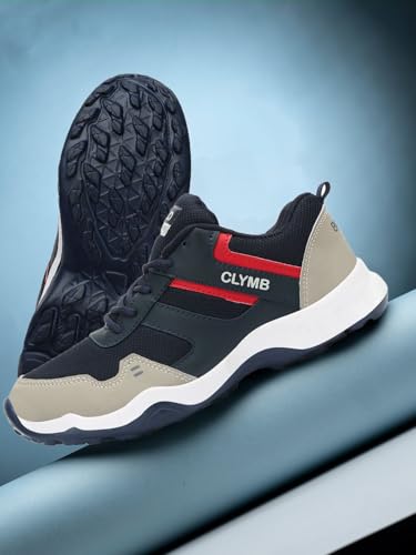 Image of CLYMB ES21 Sports Shoe with Synthetic Upper Lightweight Comfortable Mid Top Running Shoes for Men's & Boy's