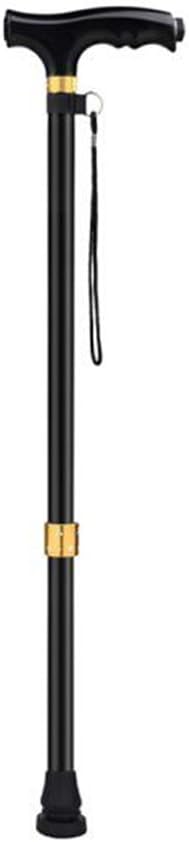 ZHDC® walking aids, crutch Four legs walking stick Elderly walking stick Walker Non-slip adjustable Single-foot crutches black walking aid