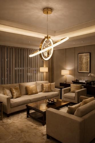 Image of Modern 20041 LED Pendant Chandelier Light | Warm White Decorative Lighting Fixture Contemporary Hanging Lamp | Ideal for Dining Room,Living Room,Kitchen Island & Hall