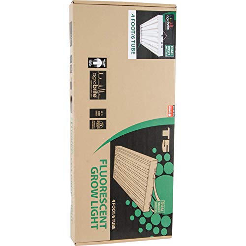 Hydrofarm Agrobrite FLT46 T5 System, 4 Feet, 6 Tube Fluorescent Grow Light, 1 Count (Pack of 1), White - Thumbnail 3