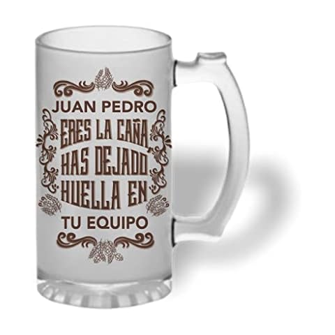 Bee Ingenious Jarra cerveza personalizada de cristal esmerilado Cover