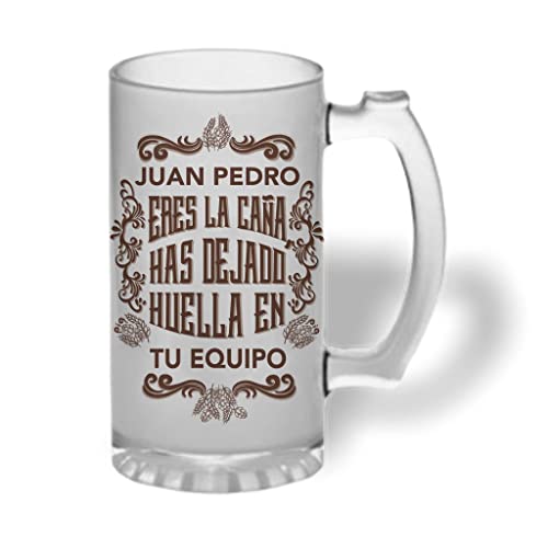 Bee Ingenious Jarra cerveza personalizada de cristal esmerilado. Jarra de cerveza original. Colección reconocer (Has dejado huella) Cover