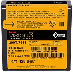 Kodak 16mm Vision3 100ft (33m) 200T/7213