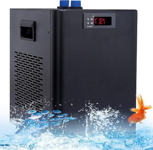 GEJLELDS Enfriador de Agua para Acuario 160L 300L 500L para Tanque de Peces compresor de refrigeración para sistem hidropónico Axolotl Agua Salada, Medusas de Coral de Agua Dulce,300L