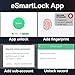 Gym Locker Padlock eLinkSmart Fingerprint Padlock Bluetooth App Authorized View Record Waterproof Security Keyless Smart Combination Lock for Outdoor Locker Backpack Gun Case Silver