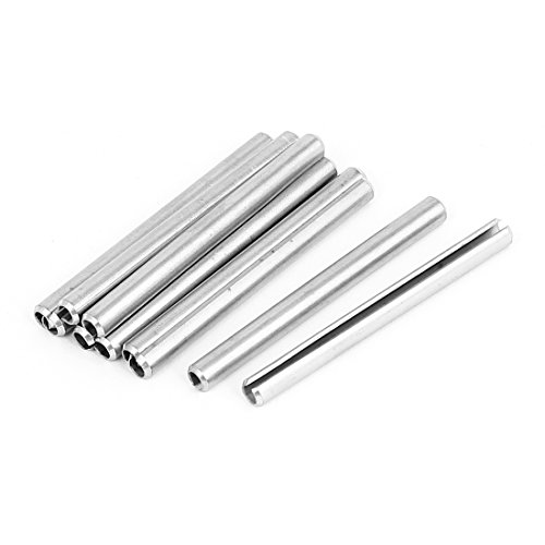 Aexit M5x60mm 304 Clamps Stainless Steel Split Spring Roll Dowel Pins Strap Clamps Fasteners 10Pcs