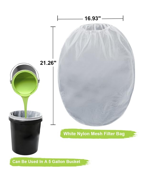 14 PCS 5 Gallon Paint Strainer Bags Elastic Top Opening