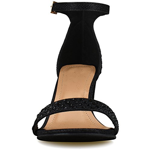 Premier Standard - Women's Strappy Chunky Block High Heel - Formal, Wedding, Party Simple Classic Pump4