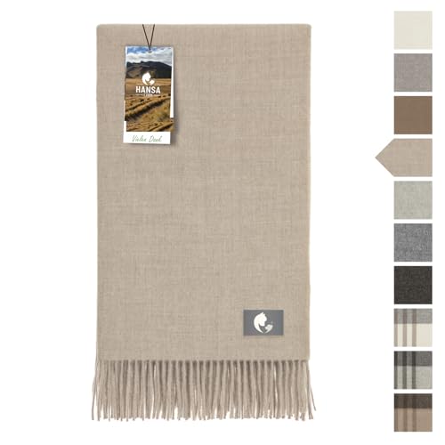 HANSA-FARM | Extra große Baby Alpaka Decke - 200 x 130 cm - Kuschelig...