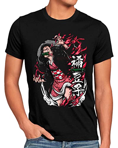 style3 Nezuko Rage T-Shirt Homme Anime Japan Manga, Taille: