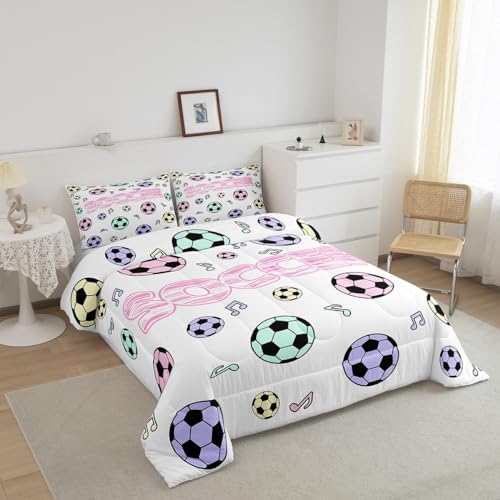 Image of Feelyou Soccer Bedding Set Twin Size for Kids Teens