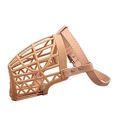 SR VISION Adjustable Strap Wire Muzzle, Mouth Cover, Basket Cage, Pet Safety Mouth Collar Ideal for Anti Biting Dog and Puppies (Multicolor, Small)