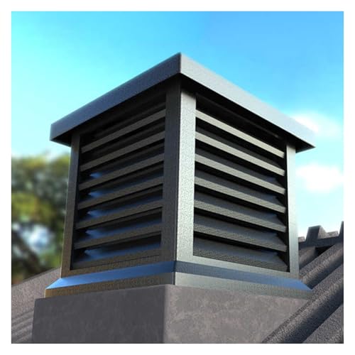Chapeau de cheminée carré 40x40 extérieur alu persienne - 3