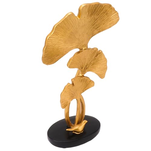 Décoration de Feuille de Résine de Bureau Moderne Dorée pour Salon - 5