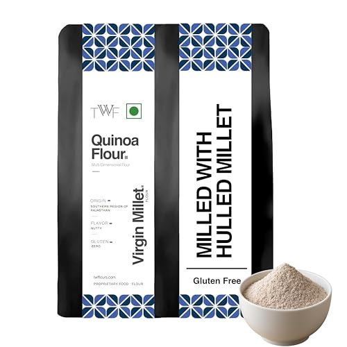 Image of TWF Virgin Quinoa Flour 1kg pack | Quinoa Atta | Stone Ground | Gluten-Free Atta | High Protein & Fiber | Complete Plant-Based Protein | Supports Gut Health, Immunity & Weight Management | Superfood Flour | No Additives or Preservatives