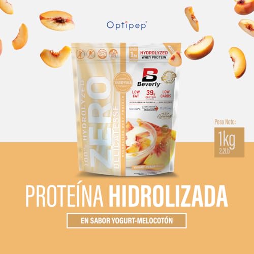 Beverly-ZERO-DELICATESSE-1-Kg-Proteina-Hidrolizada-Whey-85-Con-Digezyme-y-Tolerase-1-Mes-de-uso-Masa-muscular-Fuerza-y-Recuperacion-Mezclador-Gratis-YOGUR-MELOCOTON