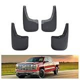Kiwi Master Mud Flaps for 2007-2013 Chevy Silverado 1500/2007-2014 Chevrolet Silverado 2500/3500 (with Single Rear Wheels), Heavy Duty Mud Guards, Front & Rear Splash Guards, 4 Pcs Set