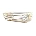 COLiJOL Fruit Bowl Metal Chrome Iron Basket Grande Capacité Géométrique Fruit/Stockage/Accueil Panier Créatif Stockage Fruits Et Autres Produits Panier de Fruits (Couleur: Blanc),Or