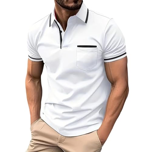 Polo homme en coton à manches courtes coupe droite couleur unie classique