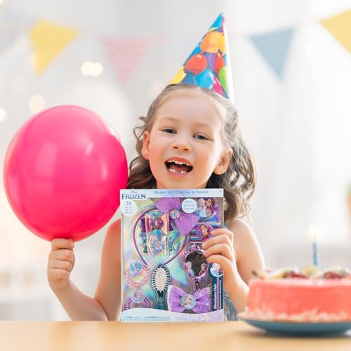 Disney Frozen 2 Hair Accessories Set Includes Scrunchies, Hair Bows, Hair Clips, Comb, Mirror, for Kids Girls Parties, Birthdays Gifts, Stocking Stuffers by Townley Girl