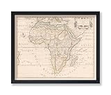Monem Art Vintage Geographical Poster - Retro Tourism Print - Gift for Traveler, Friend - Historic Map, Africa, Cartography, Ethiopian Sea - Wall Decor for Home, Office, 24x32 Unframed Wall Art