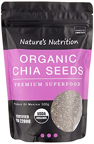 Natures Nutrition Premium Organic Chia Seeds 500g
