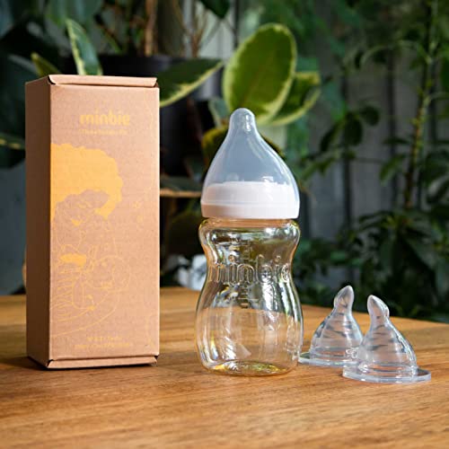 Minbie 3 Month+ Breastfeeding Baby Bottle, Bpa-Free Kit #TOP1