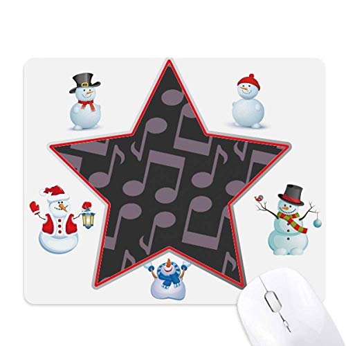 Tapis de souris musique bonhomme de neige étoile, cadeau idéal musiciens