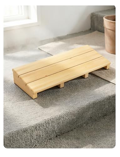 Reposapiés de madera inclinable y ergonómico con base antideslizante extra ancha