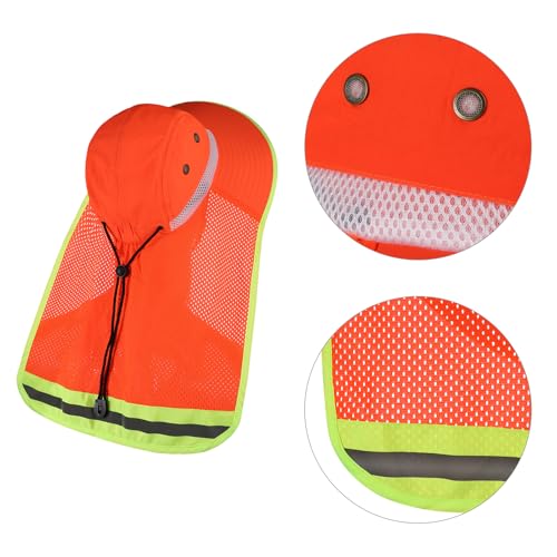 Image of Unisex High Visibility Reflective Bucket Hat Mesh Wide Brim Work Safety Boonie Hat Sun Protection Packable Sun Cap Bucket Cap