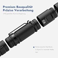 WUBEN C3 Taschenlampe LED Aufladbar 1200 Lumen EDC Extrem Hell Taschenlampe – Ansicht 5