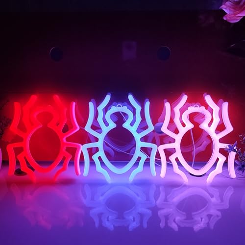 Image of JYWJ Spider LED Neon Signs Desktop Wall Decoration Light