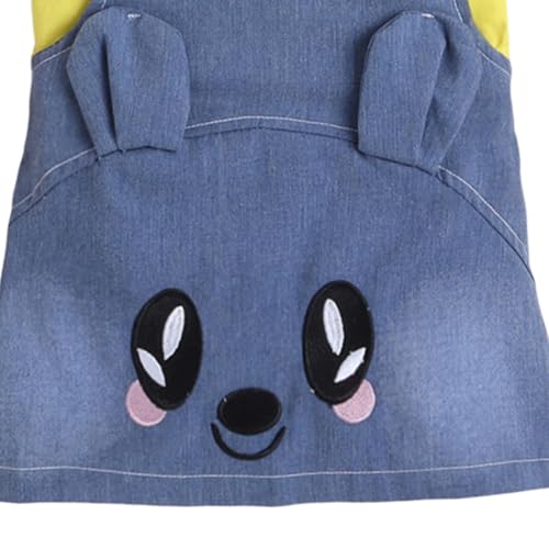 Image of Hopscotch Girl's Cotton Printed Dungaree