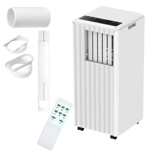 Aire acondicionado portátil, 8000 BTU unidad de CA portátil con control remoto, aire acondicionado silencioso 3 en 1 para habitación, dormitorio, oficina, enfría hasta 350 pies cuadrados, modo de