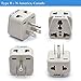 OREI 7 World Travel Adapter Plug Set Safe Grounded for Europe, Germany, Italy, S. Africa, China, Australia, UK, India and More
