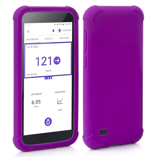 Omnipod-5-Silikon-Schutzhülle, Stoßfeste Omnipod 5 PDM Hülle zum Schutz Ihres Omnipod 5 Pod Tasche Case Empfängers von YOUSHARES (Lila)