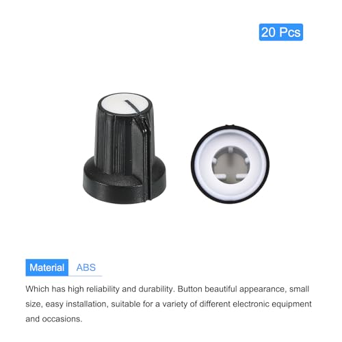 Bouton potentiomètre 6mm type D pour réglage précis du volume et des basses - 4