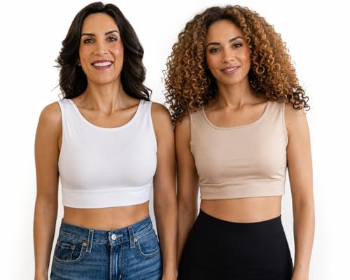 Image of Women Tank Top Cami Layering HALFTEE Tank Sleeve Tee | Demi Crop Undershirt for Women & Teens XS-6X