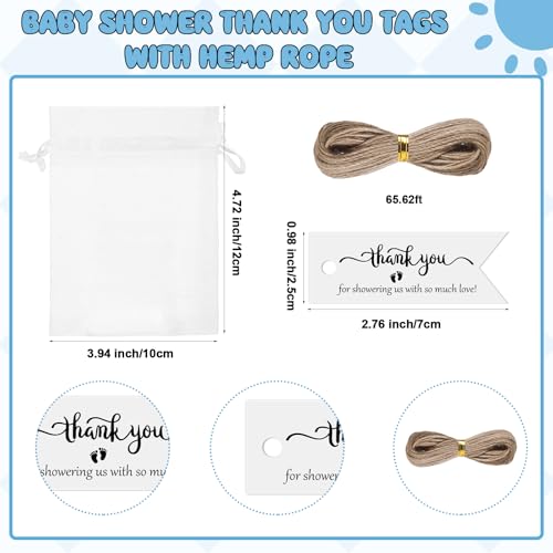 Vesici 20 Set It's a Boy Baby Shower Favors for Guests Acrylic Shot Glasses Gold Bottle Opener Keychains Thank You Tags and Bags for Baby Shower Party Gender Reveal Party Guests Return Gift by Vesici - Used condition - Image 4