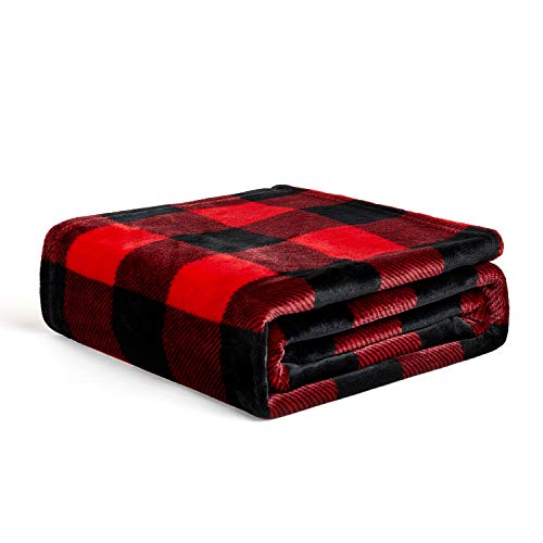 Fflmyuhul I U Super Soft And Comfortable Blanket Thin Section Warm Year-Round Available Blanket Red Check 50'' X 60'' … #TOP7