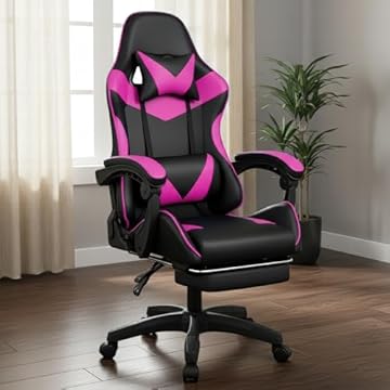 Cadeira Escritório Gamer Reclinável Ergonômica Profissional (Rosa)