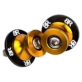 MotHeartCNC M8 Paddock-Ständer Bobbins für GSX-8R 2023-2024 Motorrad Bobbins Spulen für den Paddock-Ständer m8 Motorrad Bobbins gsx-8r Zubehör (Gold)