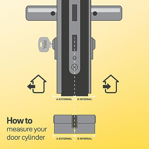 Yale Europrofil Zylinder 1000 PLUS Serie Zylinder mit Not- und Gefahrenfunktion 30/40mm Nickel matt...