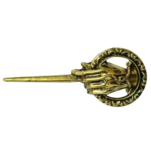 Image of Mahi Brooch Pin with Antique Gold Plating (Big -7 cm) for Men (BP1101004G)