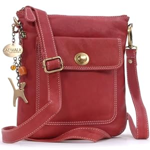 Damen Leder Umhängetasche – Crossbody Bag/Handtasche Klein – Verstellbarer Abnehmbarer Schultergurt – LAURA