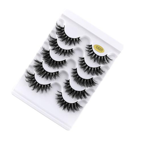 Beaupretty 5 Pestañas Postizas para Mujer Naturales y Reutilizables Suaves y Densas para Maquillaje Diario y Fiestas
