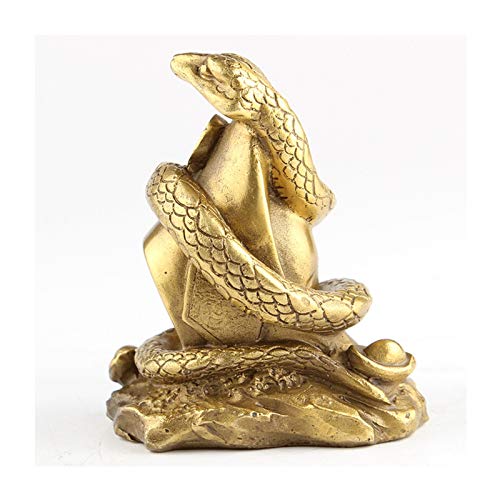 Figurine Serpent de Feng Shui en Cuivre Décoration Chinoise du Zodiaque