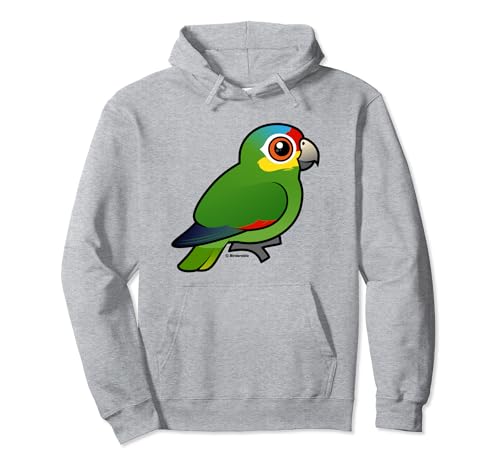 Cute Cartoon Red-lored Parrot Birdorable Amazon Parakeet Pullover Hoodie